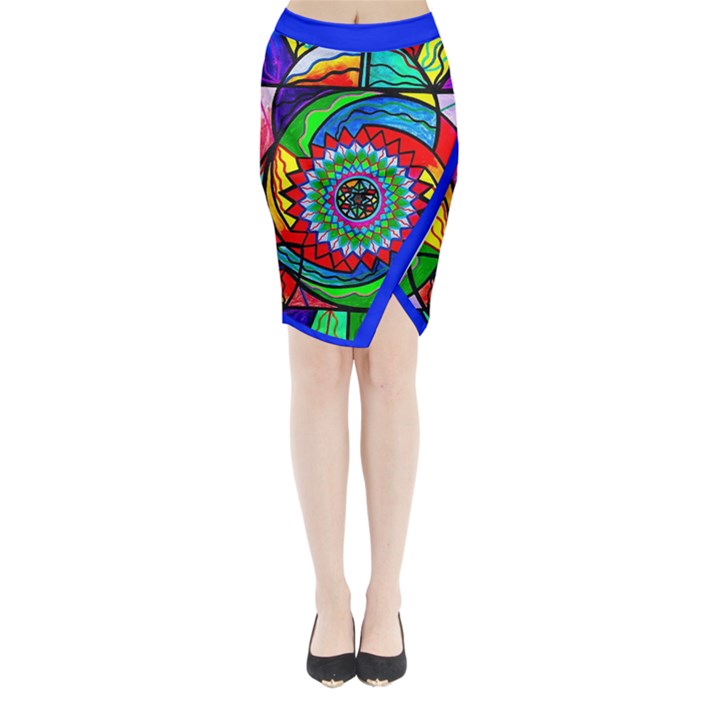 I Trust Myself to Create - Midi Wrap Pencil Skirt