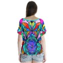 Heart Chakra Anahata - V-Neck Flutter Sleeve Top View2