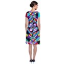 Sacred Geometry - Short Sleeve Front Wrap Dress View2