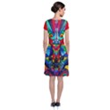 Human Self Awareness - Short Sleeve Front Wrap Dress View2