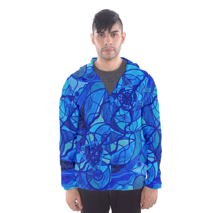 Arcturian Calming Grid - Hooded Wind Breaker (Men)