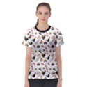 Colorful Pattern With Japanese Food Women s Sport Mesh Tee View1