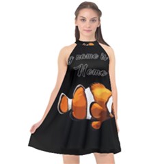 Clown Fish Halter Neckline Chiffon Dress  by Valentinaart