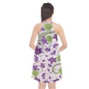 Flower Sakura Star Purple Green Leaf Halter Neckline Chiffon Dress  View2