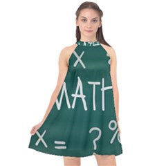 Maths School Multiplication Additional Shares Halter Neckline Chiffon Dress  by Mariart