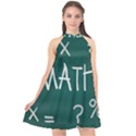 Maths School Multiplication Additional Shares Halter Neckline Chiffon Dress  View1