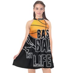 Basketball Is My Life Halter Neckline Chiffon Dress  by Valentinaart