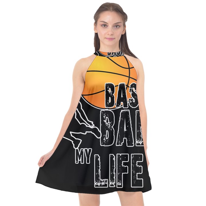 Basketball is my life Halter Neckline Chiffon Dress 