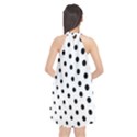 Polka Dot Black Circle Halter Neckline Chiffon Dress  View2