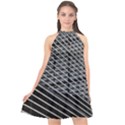 Abstract Architecture Pattern Halter Neckline Chiffon Dress  View1