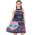 Behance Feelings Beauty Space Alien Star Galaxy Halter Neckline Chiffon Dress  View1