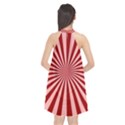 Sun Background Optics Channel Red Halter Neckline Chiffon Dress  View2