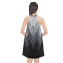 Feather Graphic Design Background Halter Neckline Chiffon Dress  View2