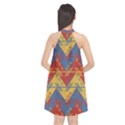 Aztec South American Pattern Zig Halter Neckline Chiffon Dress  View2