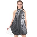 Tire Halter Neckline Chiffon Dress  View1