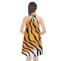 Tiger Skin Pattern Halter Neckline Chiffon Dress  View2