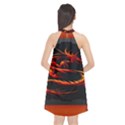 Dragon Halter Neckline Chiffon Dress  View2