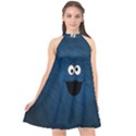 Funny Face Halter Neckline Chiffon Dress  View1