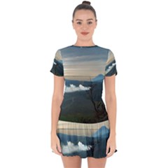 Bromo Caldera De Tenegger  Indonesia Drop Hem Mini Chiffon Dress by Nexatart