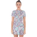 Donuts pattern Drop Hem Mini Chiffon Dress View1