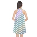 Zigzag Line Pattern Zig Zag Halter Neckline Chiffon Dress  View2