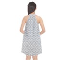 Seamless Pattern Monochrome Repeat Halter Neckline Chiffon Dress  View2