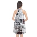 Abstract art Halter Neckline Chiffon Dress  View2