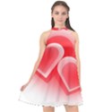 Heart Love Romantic Art Abstract Halter Neckline Chiffon Dress  View1