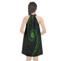 Space Green Hypnotizing Tunnel Animation Hole Polka Green Halter Neckline Chiffon Dress  View2