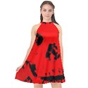 Halloween Face Horror Body Bone Halter Neckline Chiffon Dress  View1