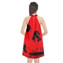 Halloween Face Horror Body Bone Halter Neckline Chiffon Dress  View2