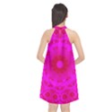 Pattern Halter Neckline Chiffon Dress  View2