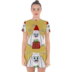 Yeti Xmas Drop Hem Mini Chiffon Dress by Valentinaart