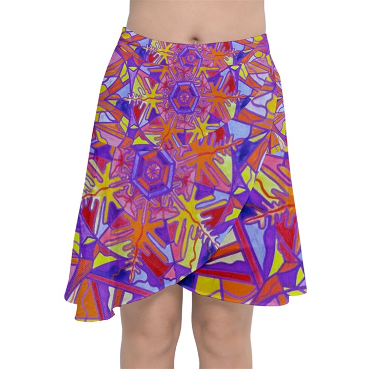 Exhilaration - Chiffon Wrap Front Skirt