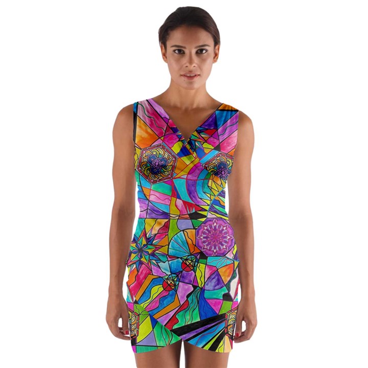 Positive Intention - Wrap Front Bodycon Dress