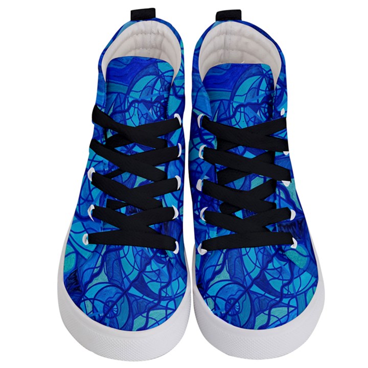 Arcturian Calming Grid - Kid s Hi-Top Skate Sneakers