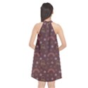 Music Stars Brown Halter Neckline Chiffon Dress  View2