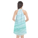 Texture Seawall Ink Wall Painting Halter Neckline Chiffon Dress  View2