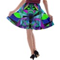 Arcturian Astral Travel Grid - A-line Skater Skirt View2