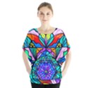 Heart Chakra Anahata - Batwing Chiffon Blouse View1