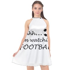 Football Fan  Halter Neckline Chiffon Dress  by Valentinaart