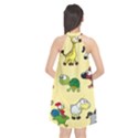 Group Of Animals Graphic Halter Neckline Chiffon Dress  View2