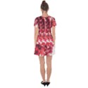 Maple Leaves Red Autumn Fall Drop Hem Mini Chiffon Dress View2