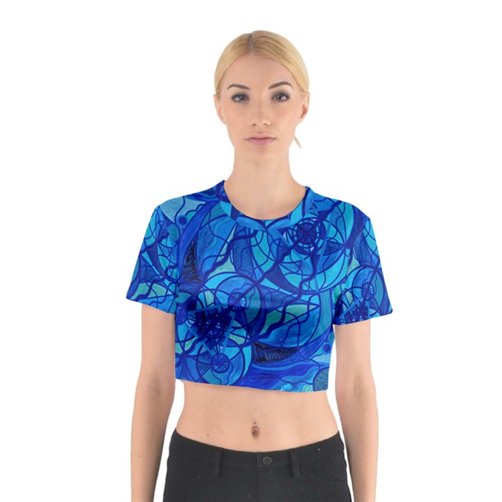 Aarcturian Calming Grid - Cotton Crop Top