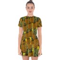 Tropical Pineapple Drop Hem Mini Chiffon Dress View1