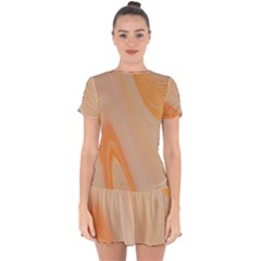 Orange 2 Drop Hem Mini Chiffon Dress by WILLBIRDWELL