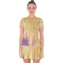 Gold seamless lace tropical colors By FlipStylez Designs Drop Hem Mini Chiffon Dress View1