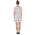 White Deer Pattern Drop Hem Mini Chiffon Dress View2