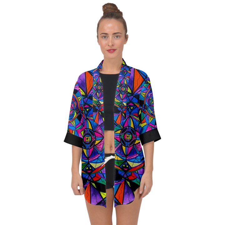 Activating Potential - Open Front Chiffon Kimono