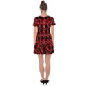 Red Chili Peppers Pattern Drop Hem Mini Chiffon Dress View2